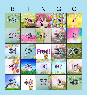 Easter Bingo Card