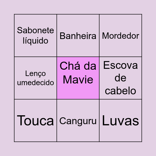 Bingo da Mavie Bingo Card