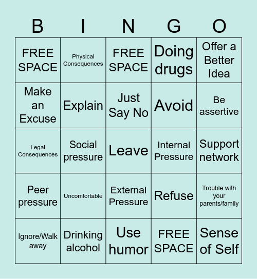 Keepin It Real Wrap Up Bingo Card