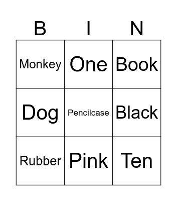 Kids 3 bingo Card