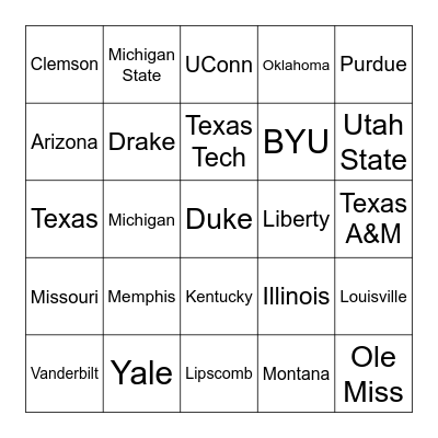 March Madness BINGO 2024 Bingo Card