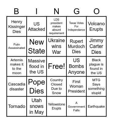 2024 Bingo Card