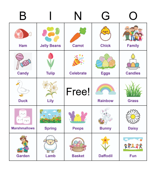 Easter Bingo Card