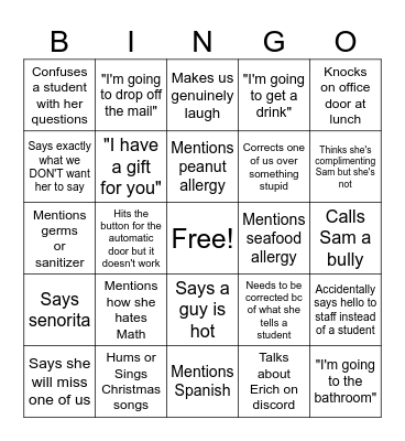 SamSam-Go Bingo Card
