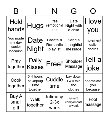 Love Bingo Card