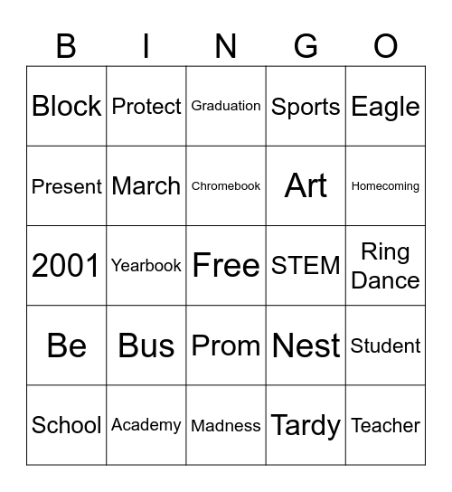 LHS March Madness 2024 Bingo Card