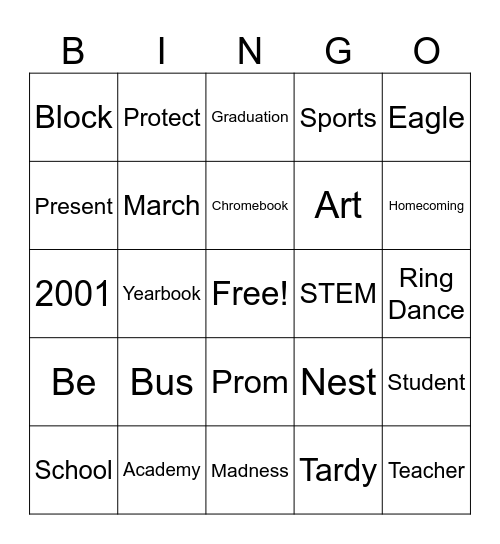 LHS March Madness 2024 Bingo Card