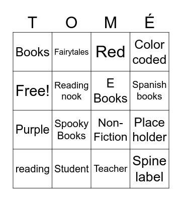 Tomé Library Bingo Card