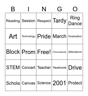 LHS March Madness 2024 Bingo Card