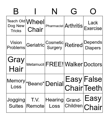 Mom's 75th Birthday Bingo Card