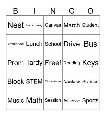 LHS March Madness 2024 Bingo Card