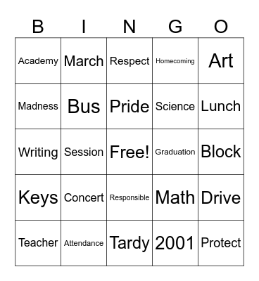LHS March Madness 2024 Bingo Card