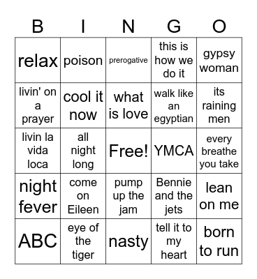 Old School to New Bingo Card
