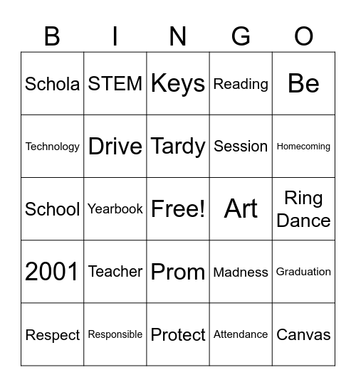 LHS March Madness 2024 Bingo Card