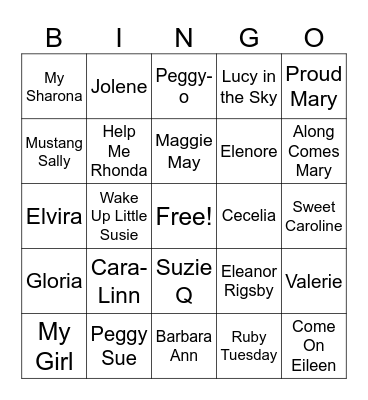 Womens Month Bingo Card