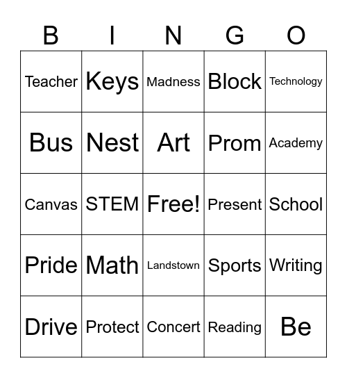 LHS March Madness 2024 Bingo Card