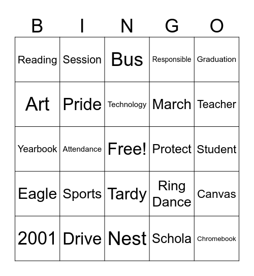 LHS March Madness 2024 Bingo Card
