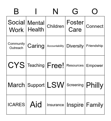 SW Month Bingo Card
