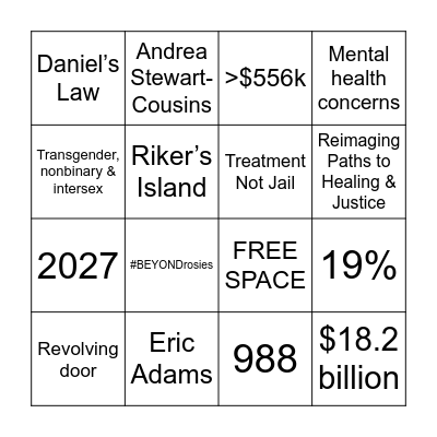 MHP Trivia Bingo! Bingo Card