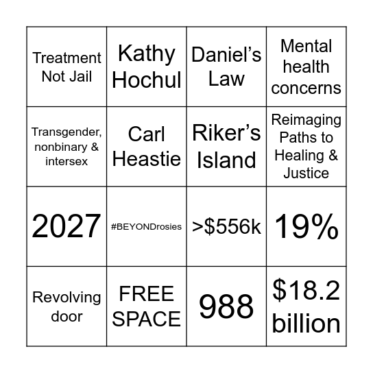 MHP Trivia Bingo! Bingo Card