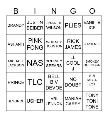 MUSICAL BABY BINGO Card