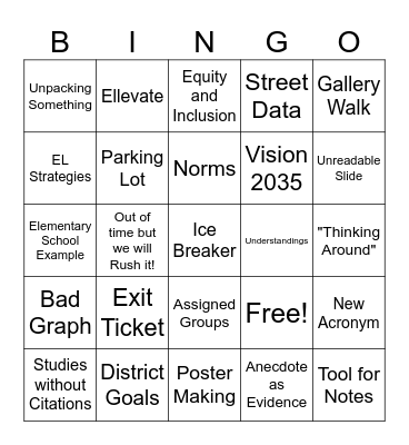 Today's Adventure Bingo Edition Bingo Card