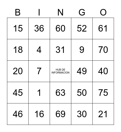BINGO BIBLIOTECARIO Bingo Card