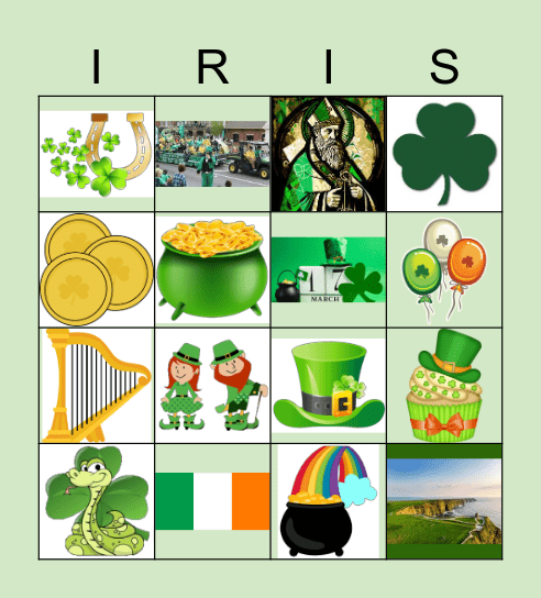 Happy St. Patricks Day Bingo Card