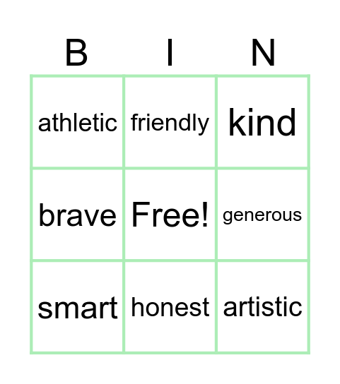 Human Bingo Card