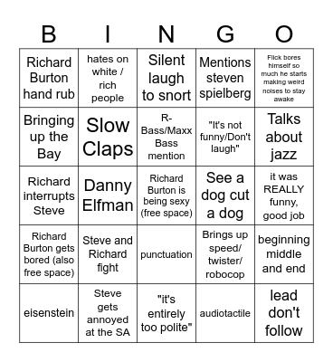 554 Bingo Card