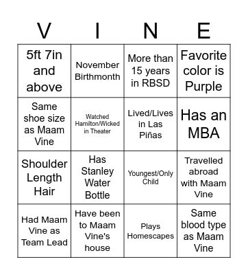 BINGO Card
