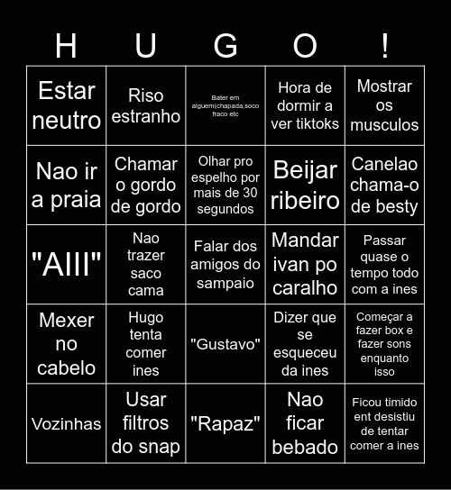 Hugo Bingo Card