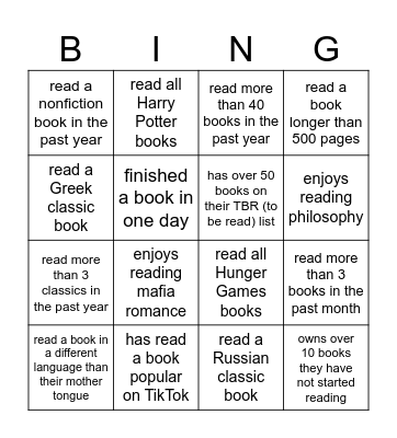 Find someone who... Bingo Card