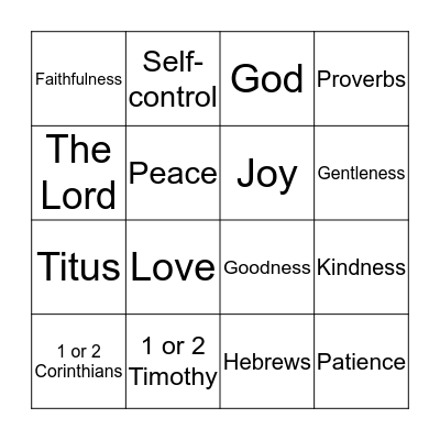 fruit of the spirit bingo  Bingo Card