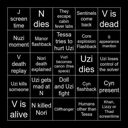 MD episode 7 bingo!! Bingo Card