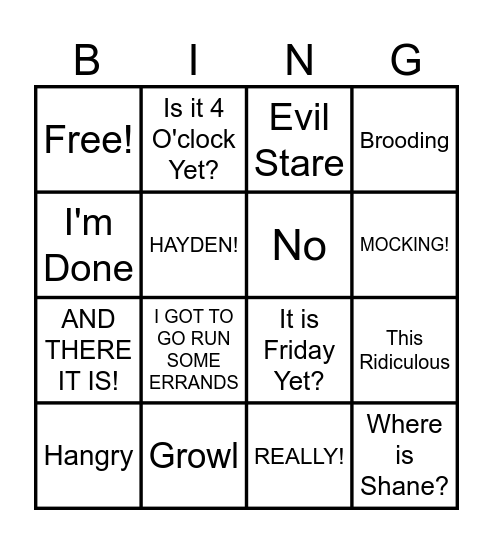 Michele Bingo Board Bingo Card