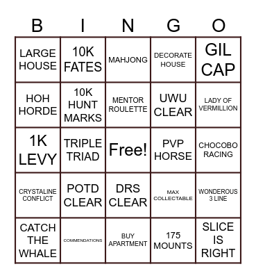 THINGS TO DO BEFORE DT Bingo Card