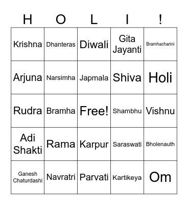 Who am I? Bingo Card