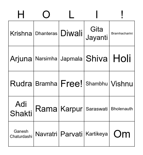 Who am I? Bingo Card