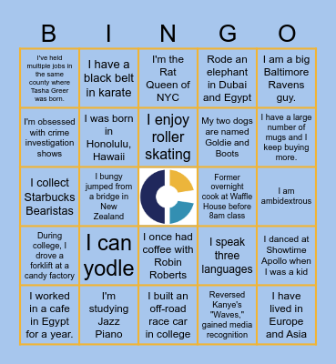 IP Interactive Bingo Card