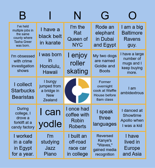 IP Interactive Bingo Card
