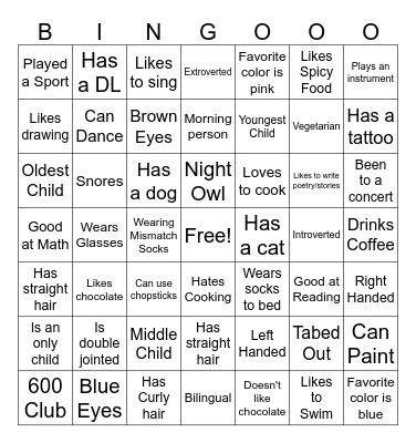 Tea Party Bingo! Bingo Card