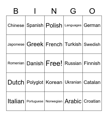 New total A Bingo Card