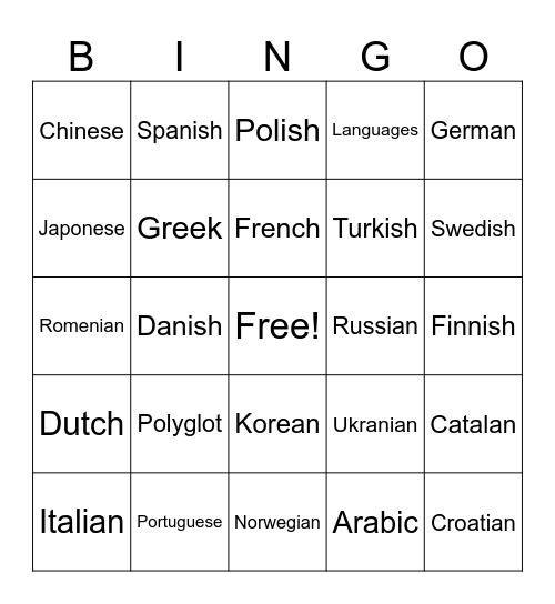 New total A Bingo Card