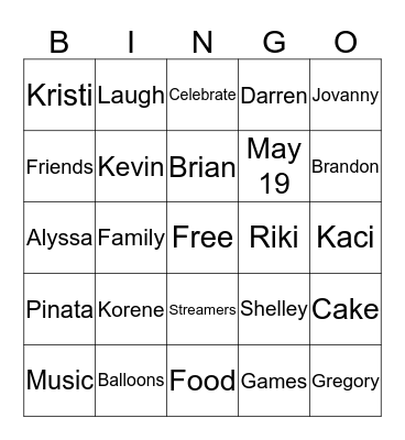Happy Birthday Paw Paw Bingo Card