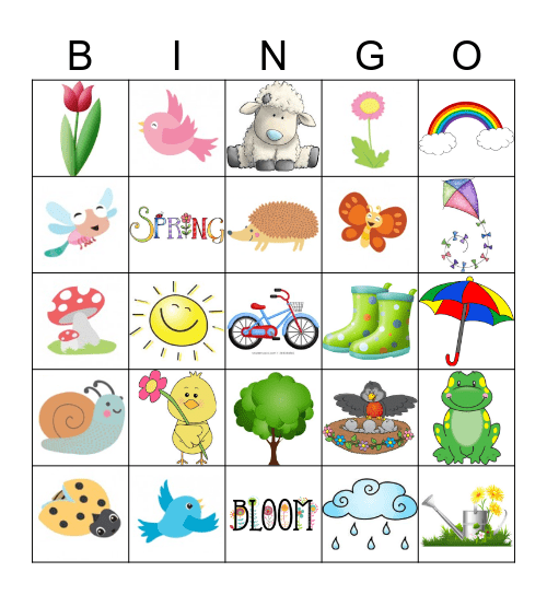 Spring Bingo Card