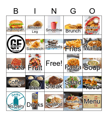 F9 Menu Bingo Card