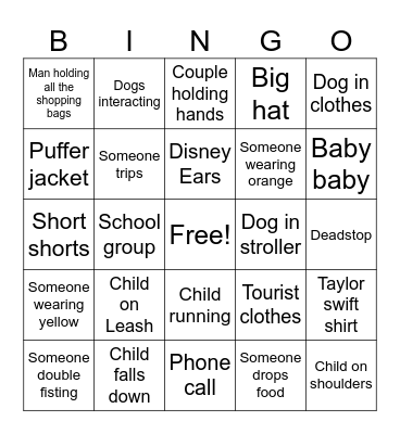 Duck Duck Bingo Card