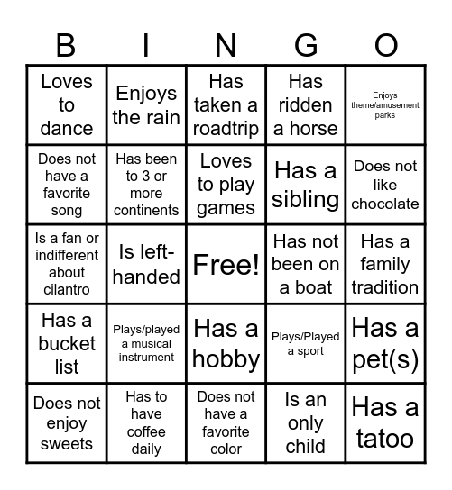Landmark Properties Human Bingo Card