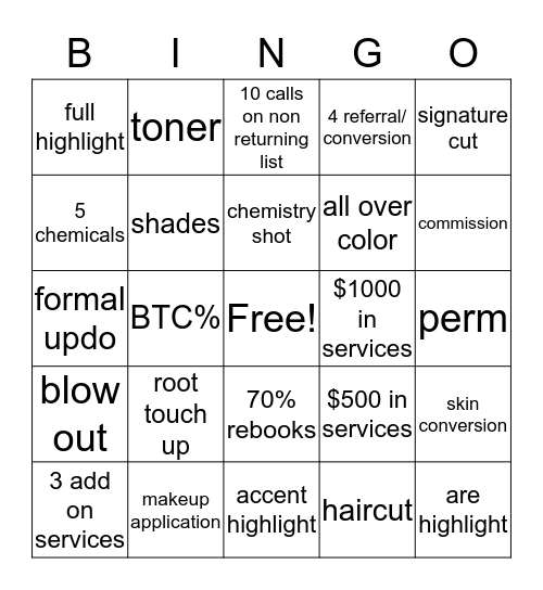 ULTA Beauty Bingo Card